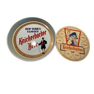Vintage NEW YORKS FAMOUS KNICKERBOCKER BEER TRAY NOS NEW WITH THICK PAPER LINING